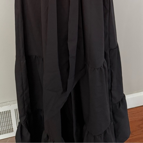 Elegant Black Button-Up Maxi Dress size Large - Picture 8 of 9